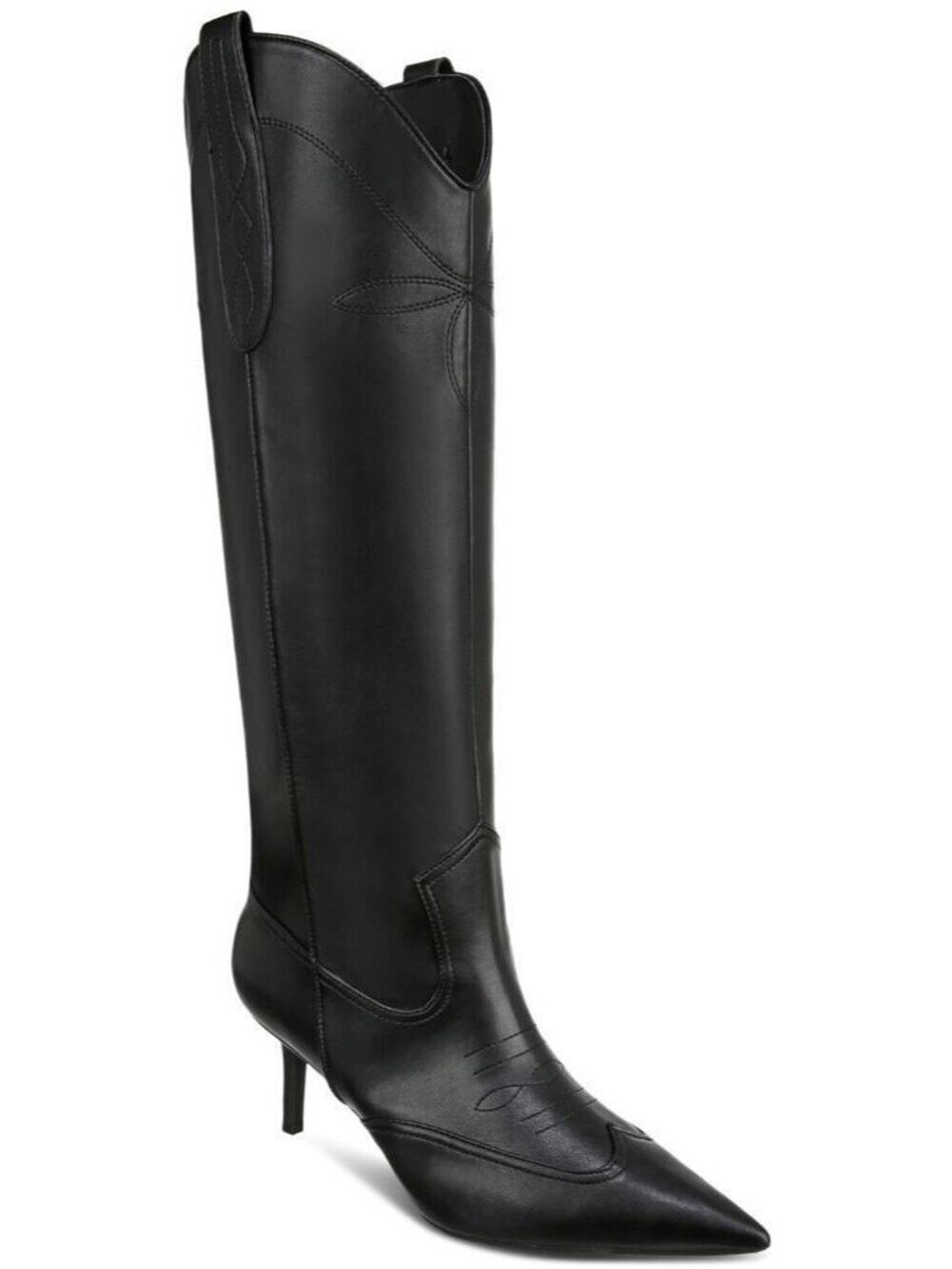 I.N.C. Hayleigh Mid-Heel Cowboy Boots Black Womens - 7.5M